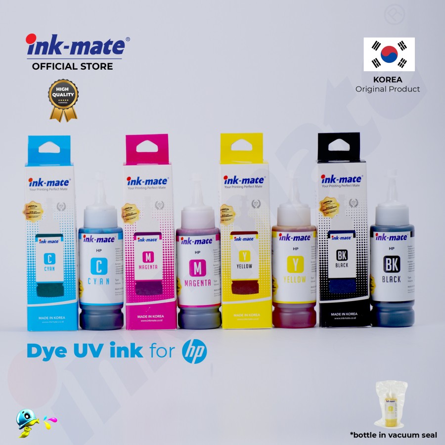 Tinta Dye Uv For Hp Inkmate Ml Set Cmyk Inkmateindonesia